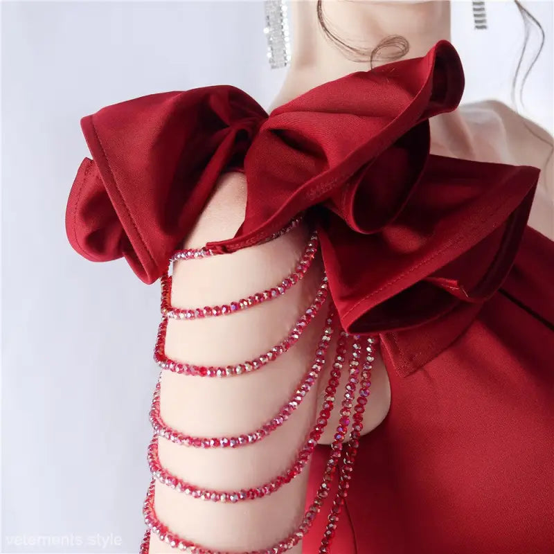 FLORAL HIGH END EVENING DRESS-VETEMENTS