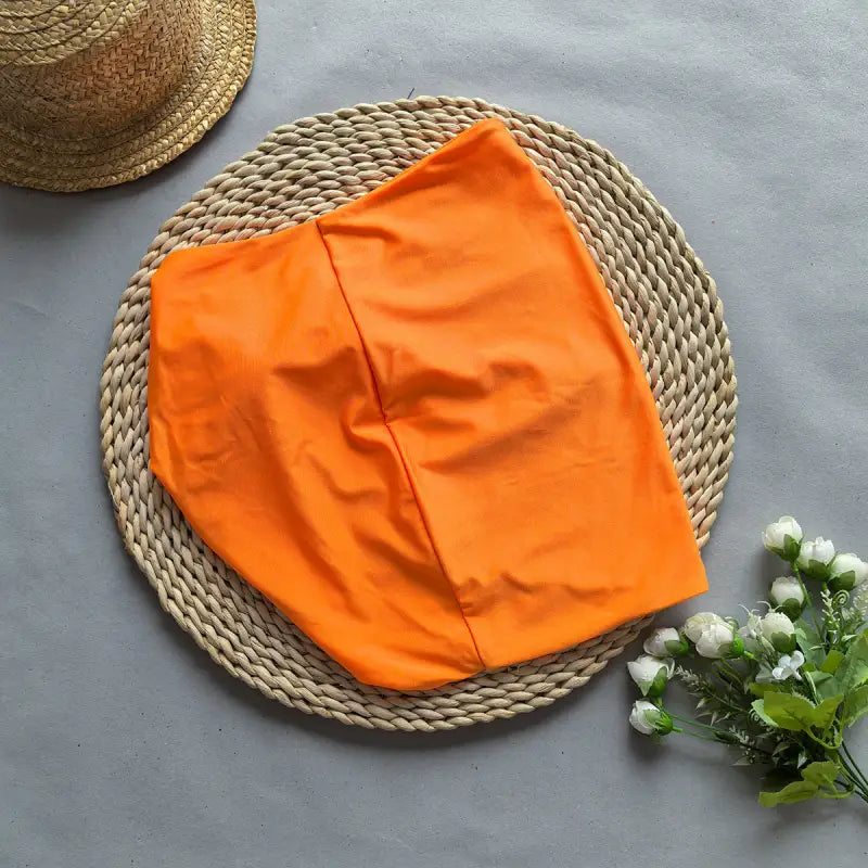 Orange bikini rope sexy bottom from Boho Bikini Rope Halter Top for Summer Vacations