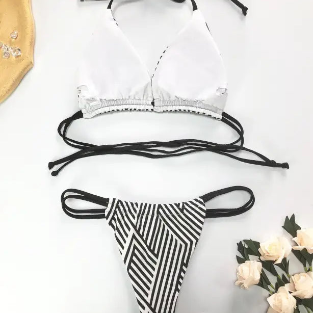 PRINTED DOUBLE BANDAGE BIKINI-VETEMENTS