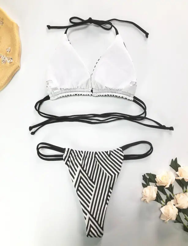 PRINTED DOUBLE BANDAGE BIKINI-VETEMENTS