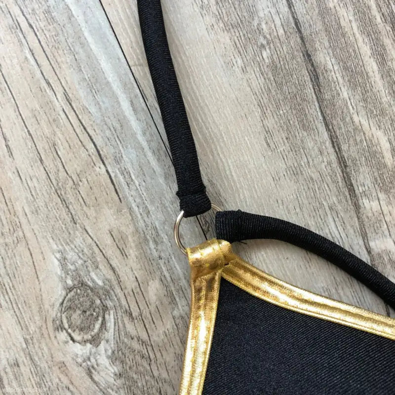 BRONZING STITCHING BLACK BIKINI-VETEMENTS