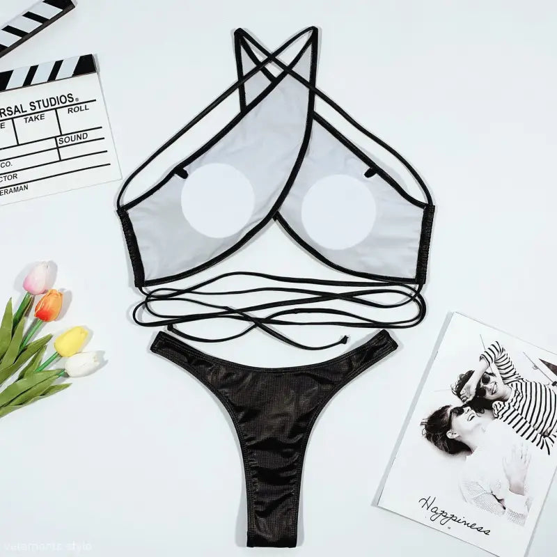 SEXY LEATHER SWIMSUIT-VETEMENTS