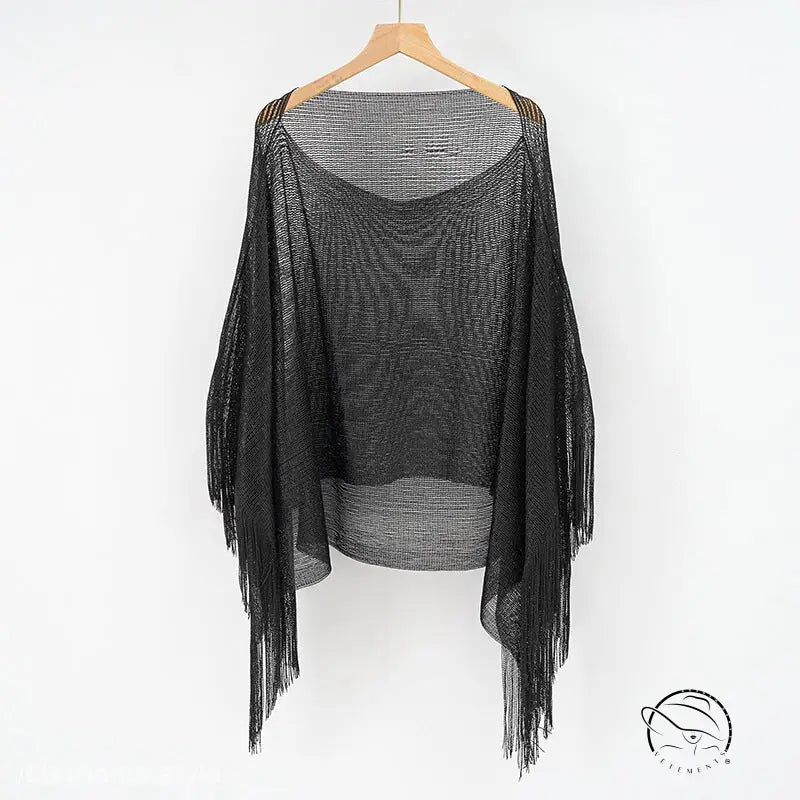 BLOUSE SHAWL TASSEL SCARF-VETEMENTS