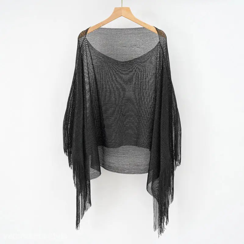 BLOUSE SHAWL TASSEL SCARF-VETEMENTS