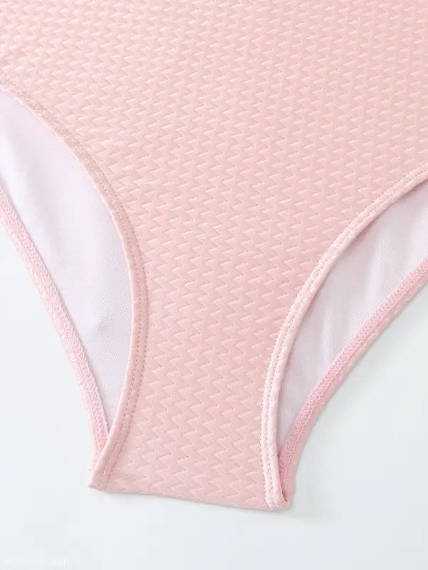 Pink textured swimsuit bottom for the Boho Summer Color Block Jumpsuit in Wine Red or Green