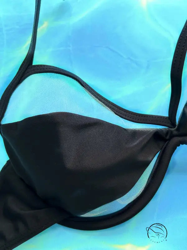 Boho Summer Split Bikini with Lace and Tulle Design