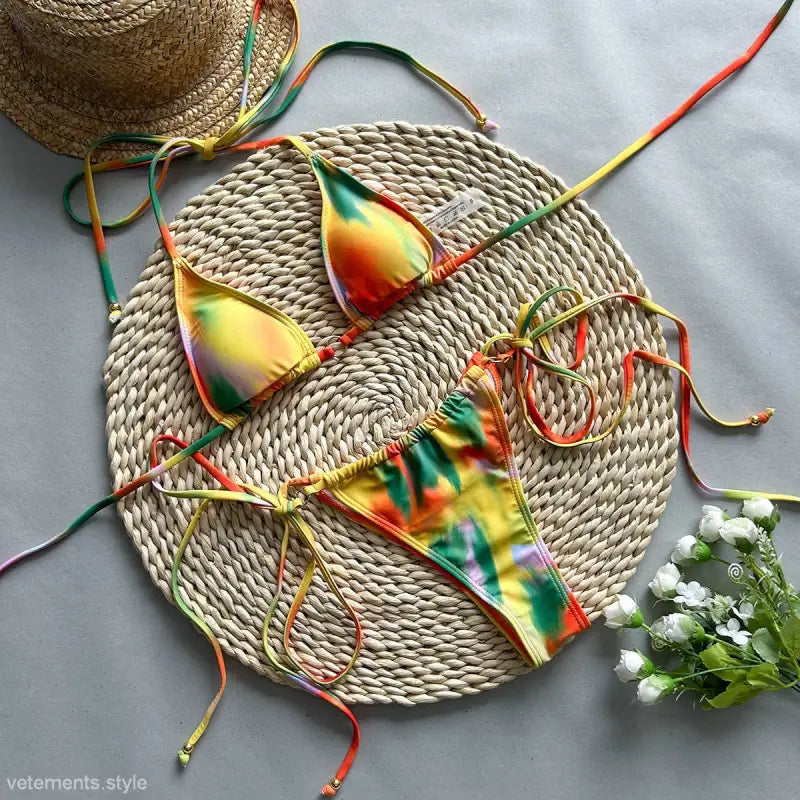 SEXY PRINTED LACE UP SWIMSUIT-VETEMENTS