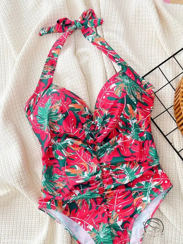 HALTER ONE PIECE SWIMSUIT-VETEMENTS