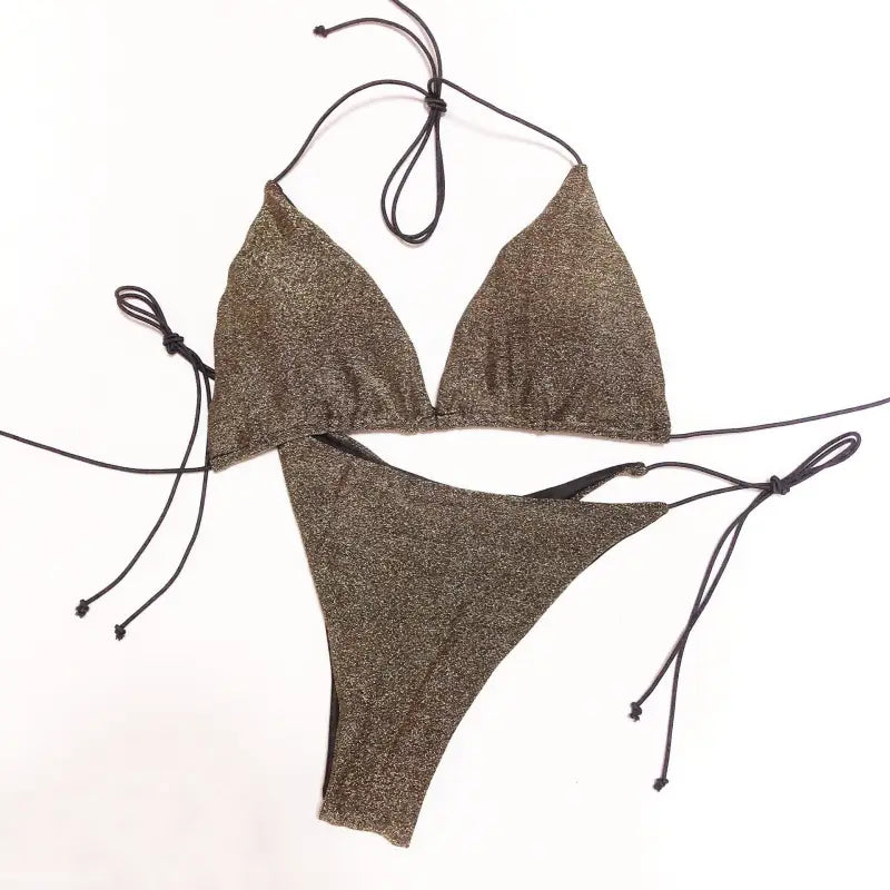 LACE UP BIKINI SWIMSUIT-VETEMENTS