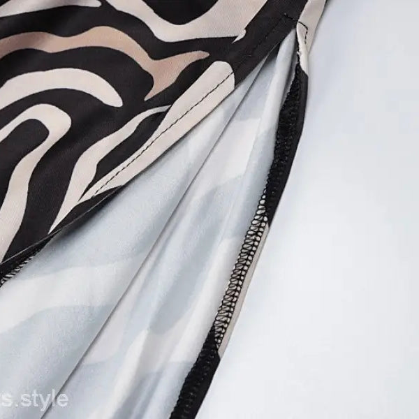 BROWN ZEBRA PRINT DRESS-VETEMENTS