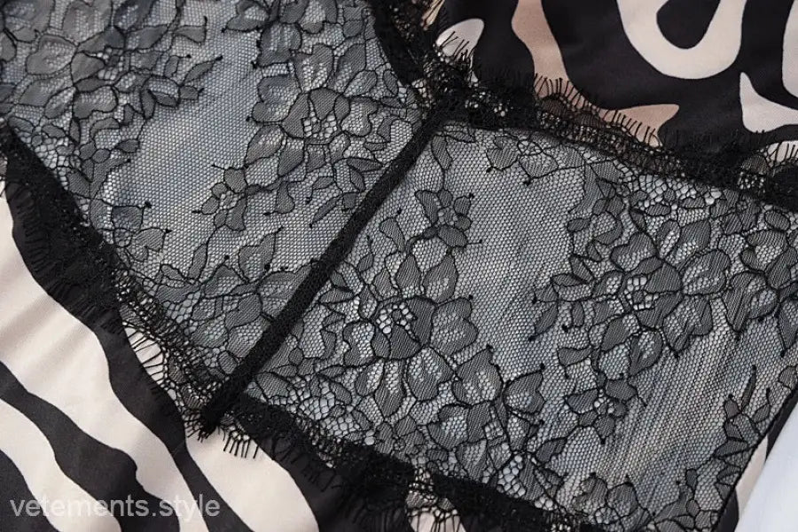 BROWN ZEBRA PRINT DRESS-VETEMENTS