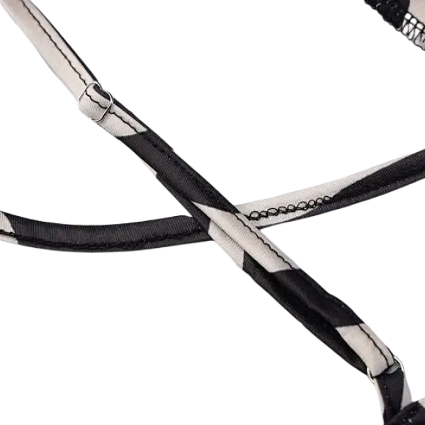 Brown zebra print backless sleeveless dress with strappy details