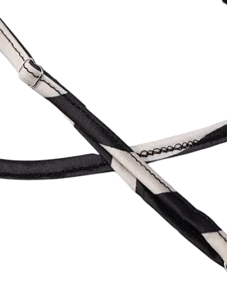 Brown zebra print backless sleeveless dress with strappy details