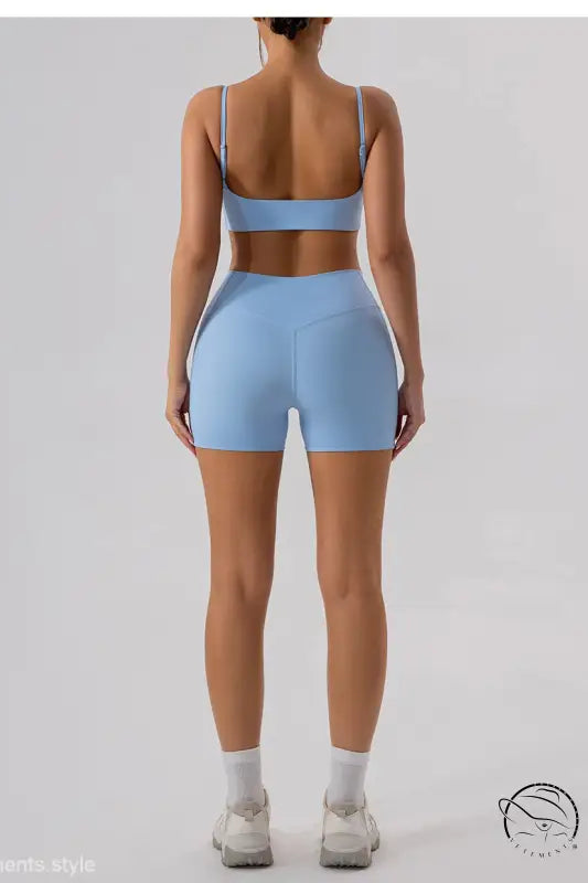 Burnt tea brown close fitting yoga outer wear athletic set