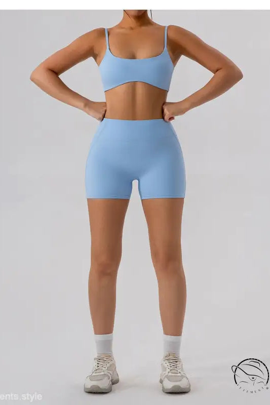 Burnt tea brown close fitting yoga outer wear athletic set