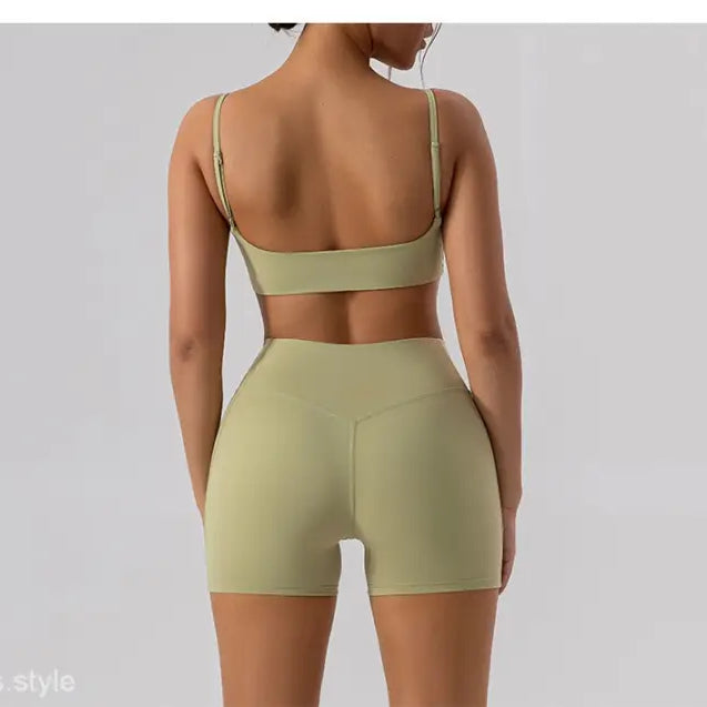 Burnt Tea Brown Sporty Nylon Close-Fitting Yoga Outer Wear Set for active wear