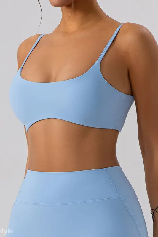 Burnt tea brown close fitting yoga outer wear sports bra and leggings set