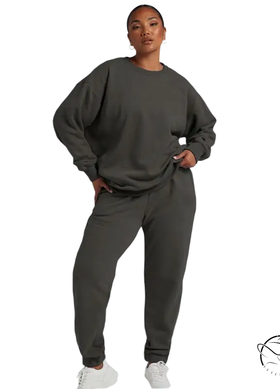 Olive green long sleeve sweater from Casual Cozies Two-Piece set