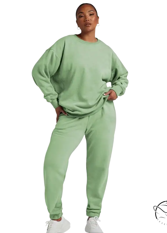 Soft mint green long sleeve sweater from Casual Cozies Two-Piece set