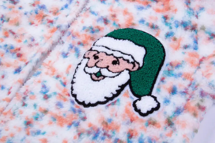 LONG SLEEVE LOOSE SNOWFLAKE PLUSH CHRISTMAS CASUAL JACKET-VETEMENTS