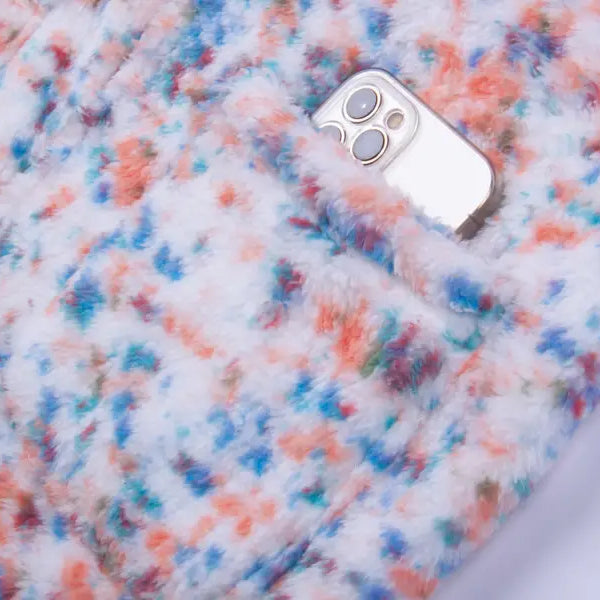 LONG SLEEVE LOOSE SNOWFLAKE PLUSH CHRISTMAS CASUAL JACKET-VETEMENTS