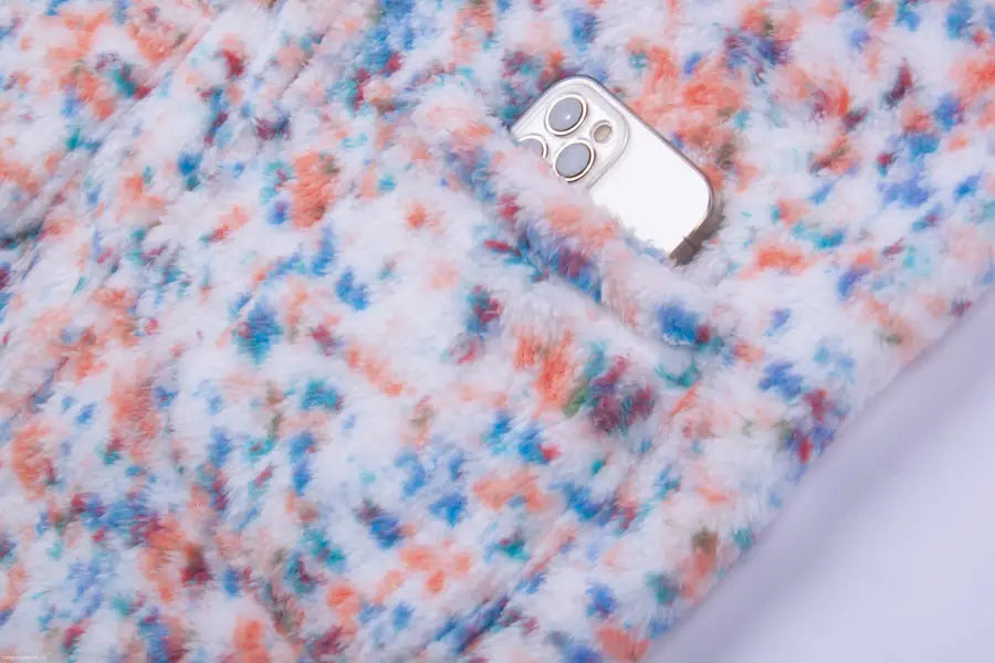 LONG SLEEVE LOOSE SNOWFLAKE PLUSH CHRISTMAS CASUAL JACKET-VETEMENTS