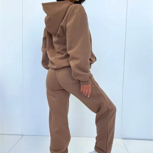 Winter Hooded Fleece Lined Sweater Casual Trousers sets-VETEMENTS