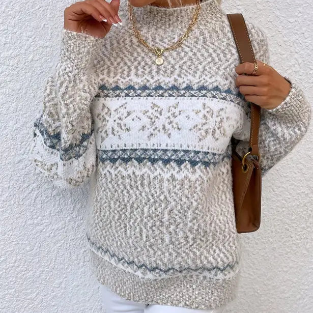 CHRISTMAS NEW HALF TURTLENECK SNOWFLAKE SWEATER-VETEMENTS