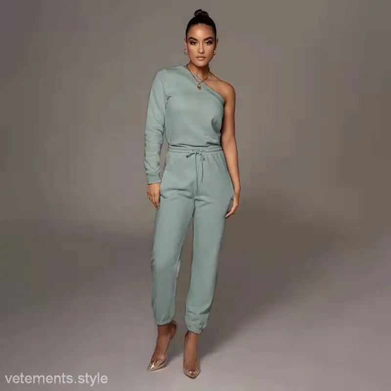 OFF SHOULDER SWEATER SET-VETEMENTS