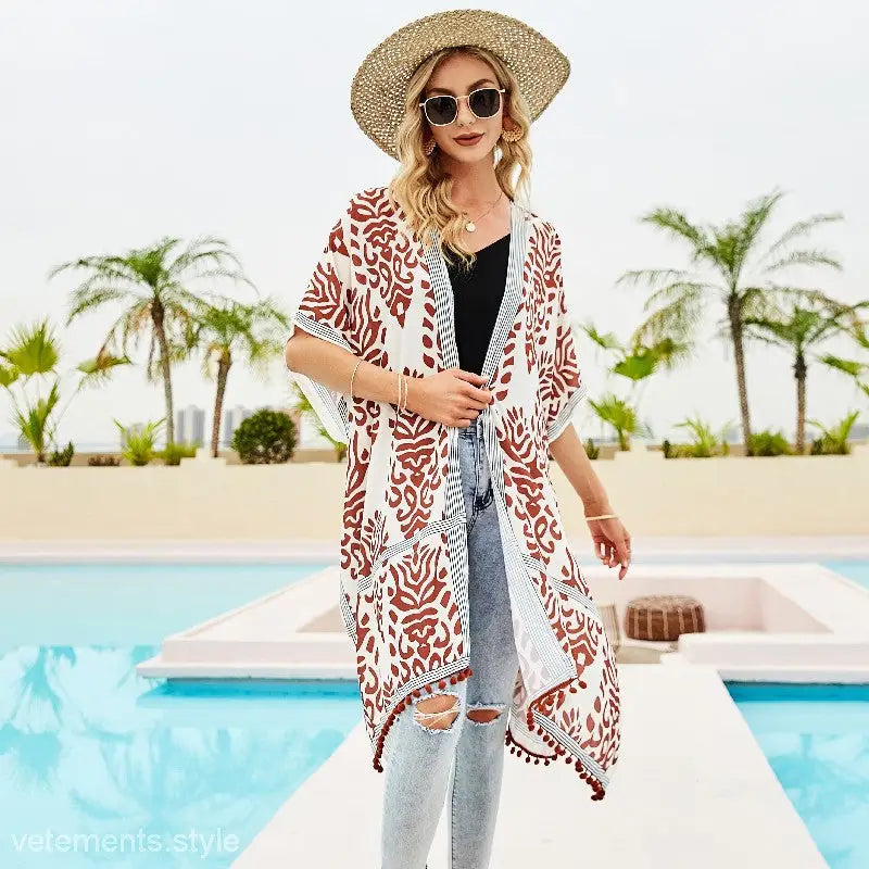 SUMMER CHIFFON SUN PROTECTIVE BLOUSE-VETEMENTS