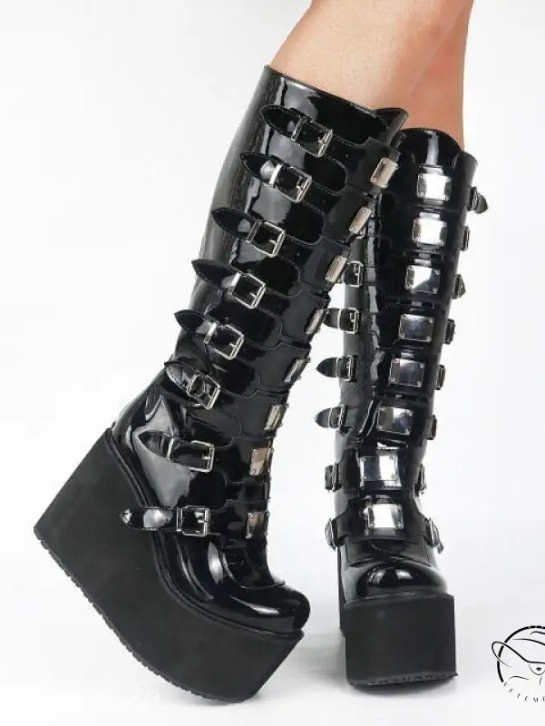 CHIC GOTHIC STREET KNEE HIGH BOOTS-VETEMENTS