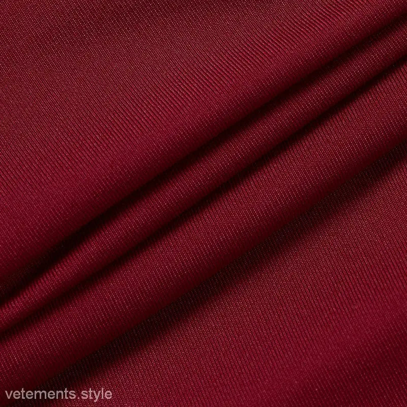 Burgundy knitted sexy backless fabric texture for chic backless dress showcasing elegance