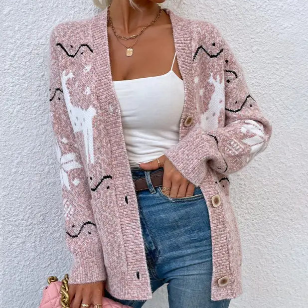 CHRISTMAS DEER CARDIGAN SWEATER-VETEMENTS