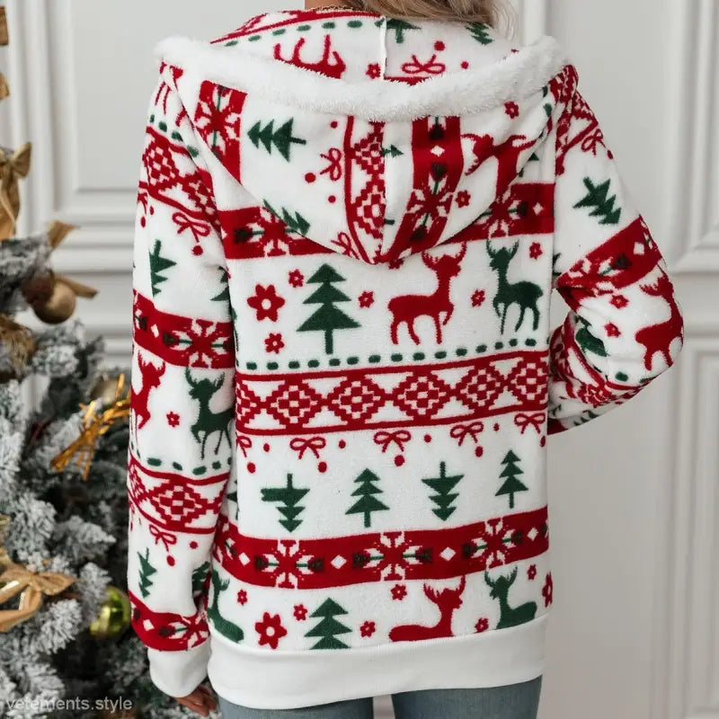 LONG SLEEVED CARDIGAN CHRISTMAS PLUSH COAT-VETEMENTS