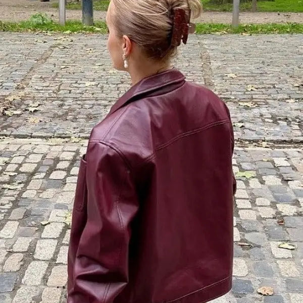 COMFY LEATHER JACKET-VETEMENTS