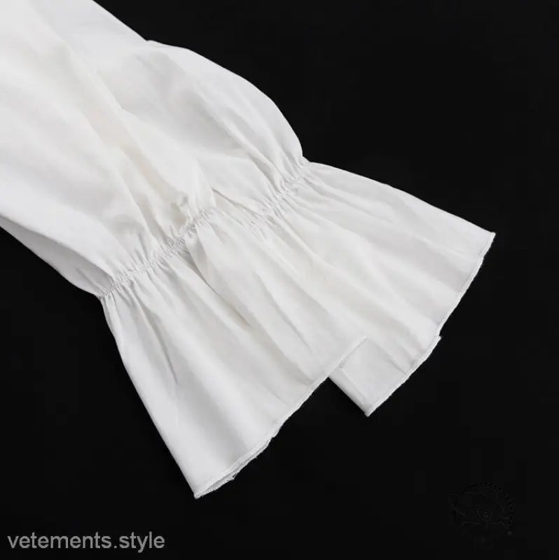 COMFY RUFFLED WHITE DRESS-VETEMENTS