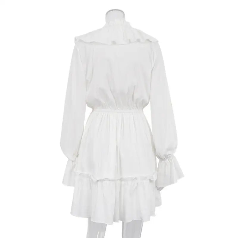 COMFY RUFFLED WHITE DRESS-VETEMENTS