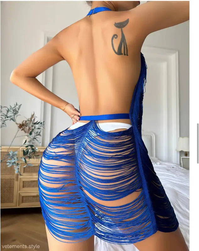 Coral Red Backless Fabric Bodycon Dress featuring an elegant fabric line and sexy design