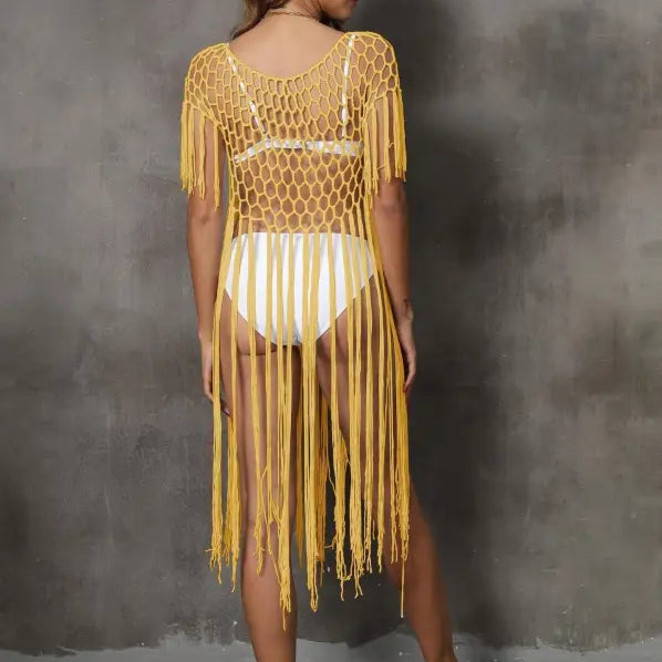 HAND CROCHETING BEACH COVER UP-VETEMENTS