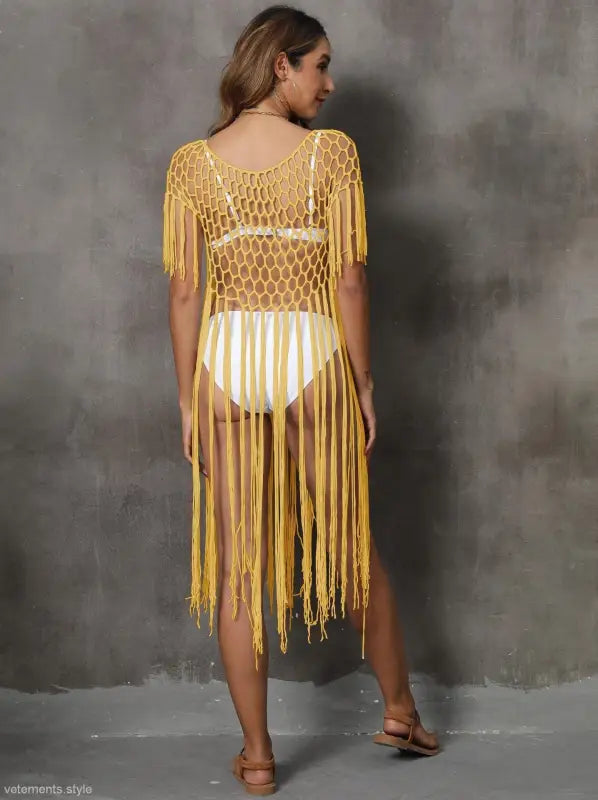 HAND CROCHETING BEACH COVER UP-VETEMENTS