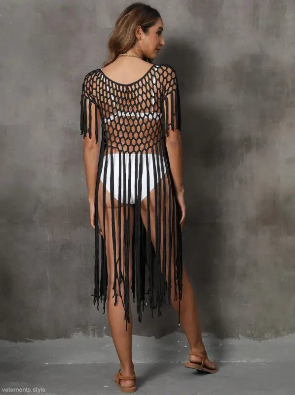HAND CROCHETING BEACH COVER UP-VETEMENTS