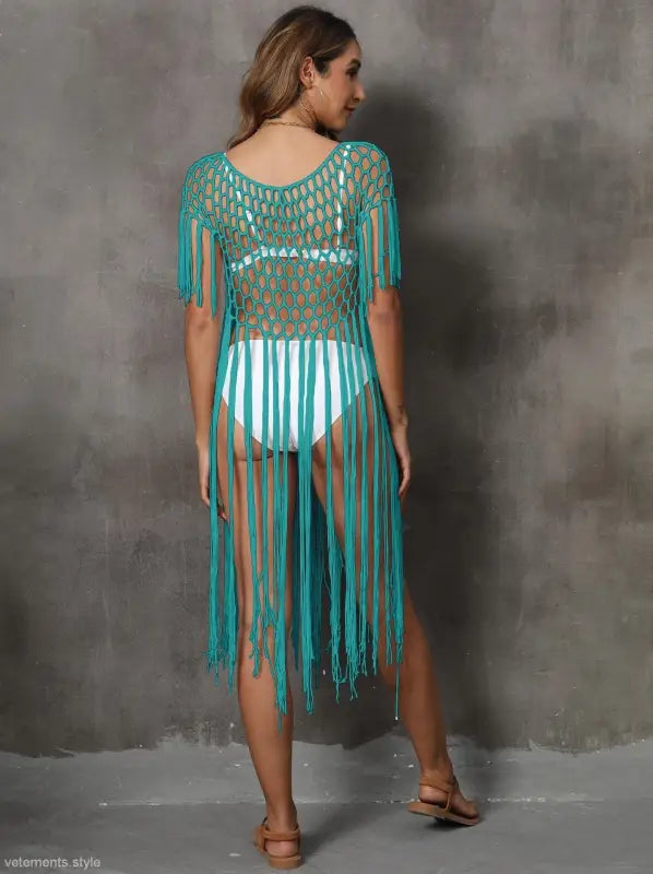 HAND CROCHETING BEACH COVER UP-VETEMENTS