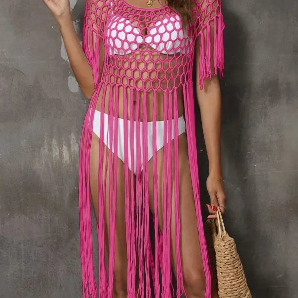 HAND CROCHETING BEACH COVER UP-VETEMENTS