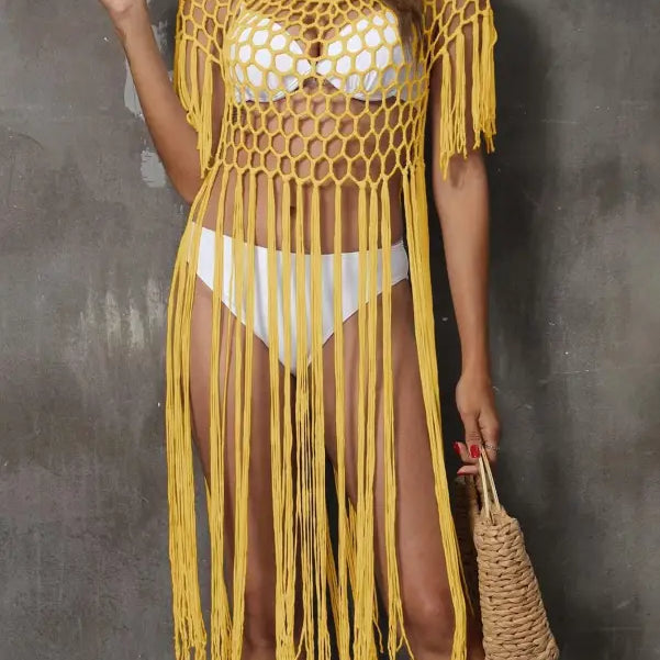 HAND CROCHETING BEACH COVER UP-VETEMENTS
