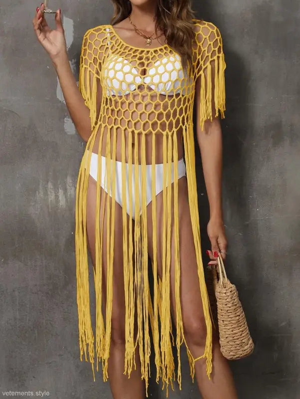 HAND CROCHETING BEACH COVER UP-VETEMENTS