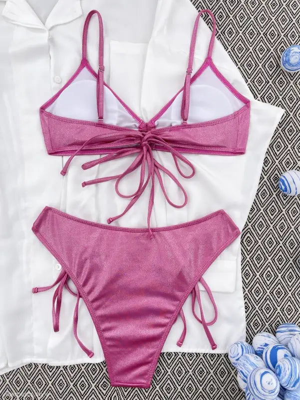 DRAWSTRING SPLIT BIKINI-VETEMENTS