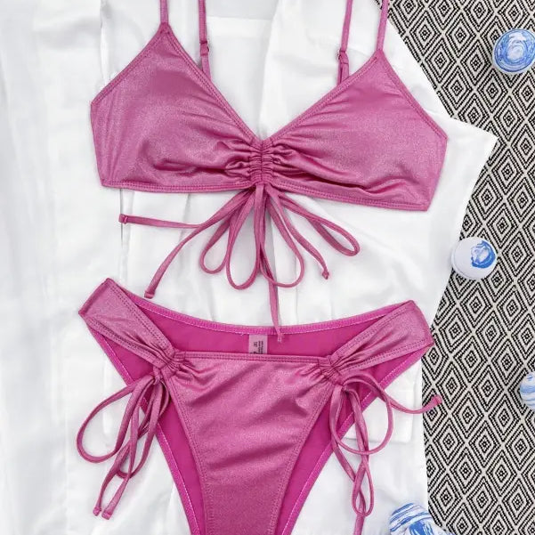 DRAWSTRING SPLIT BIKINI-VETEMENTS