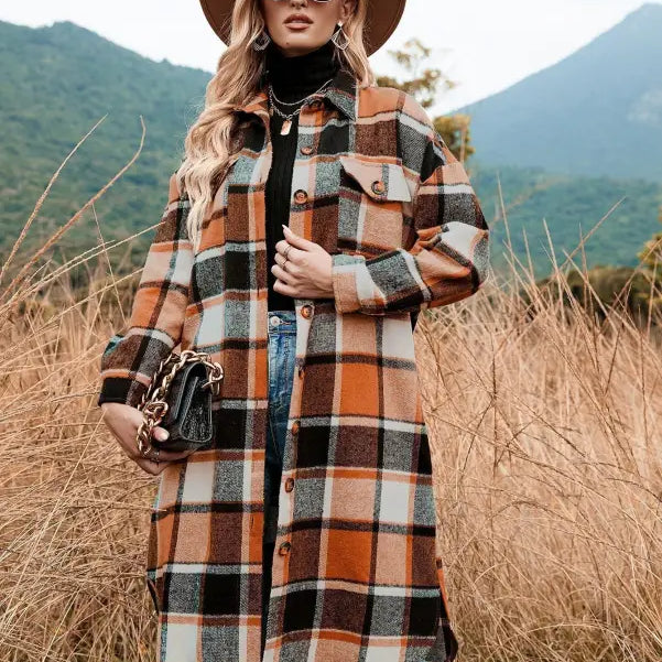 WINTER PLAID TRENCH COAT-VETEMENTS