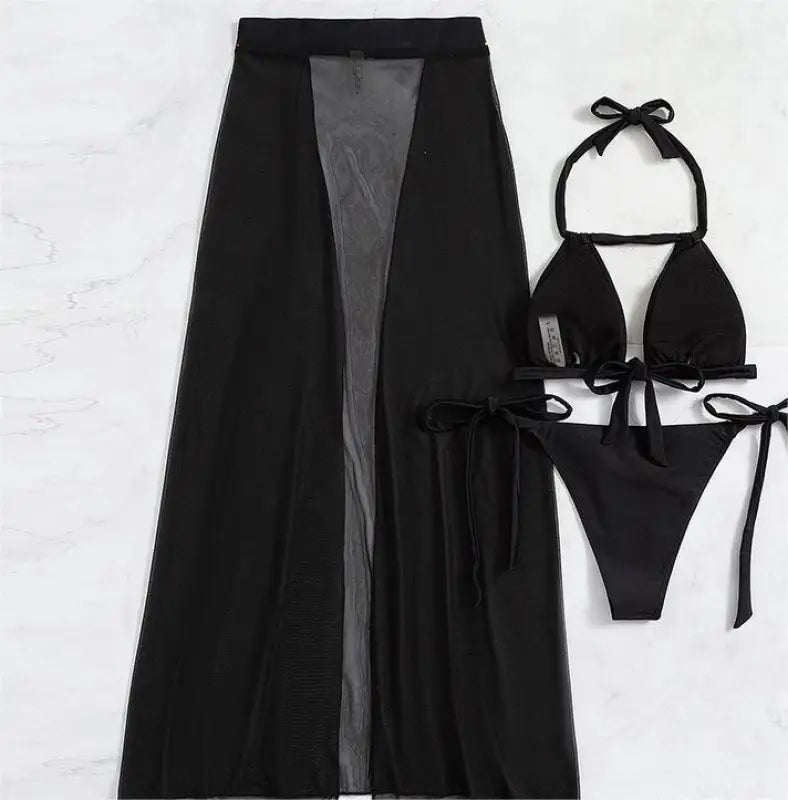 Coral Red Boho Swimsuit with Backless Halter Design