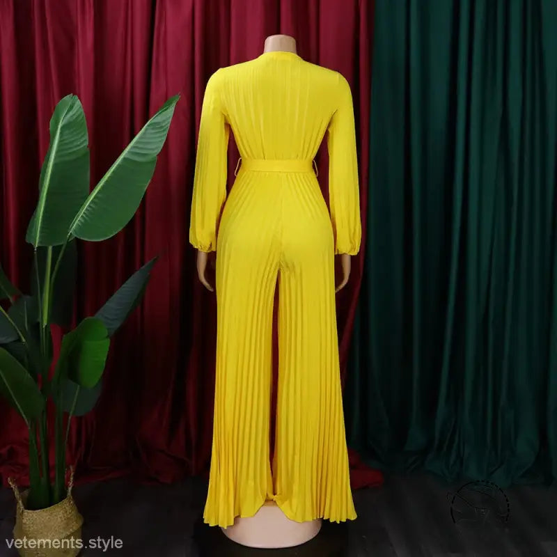 SEXY PLEATED WIDE LEG JUMPSUIT-VETEMENTS